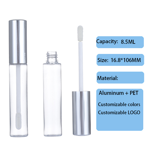 16.8mm round aluminum cap liquid lipstick container lip gloss tube 8.5ML injection blow molding high-end cosmetic packaging material