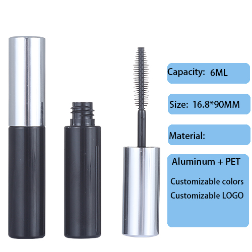 16.8mm round aluminum cap lip gloss tube 6ML injection blow molding PET high-end cosmetics packaging material