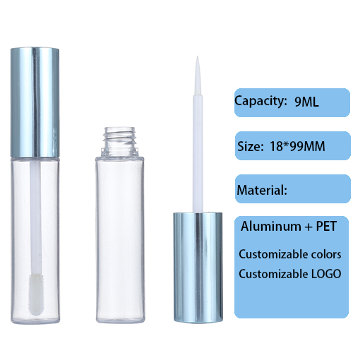 18mm round top cover aluminum eye black 9ML PET high-end cosmetics packaging material