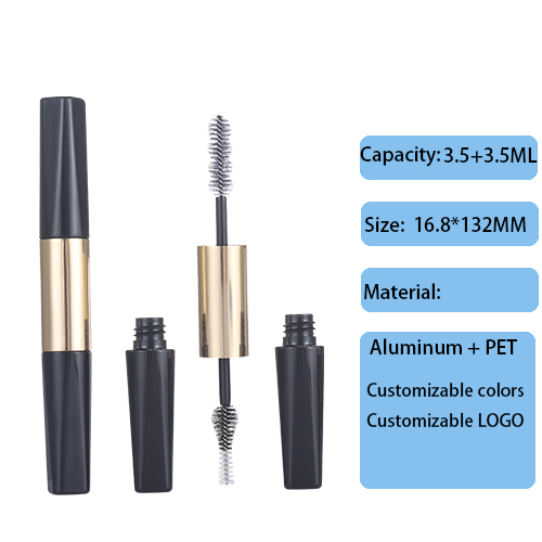 Double-headed injection-blown eyeliner container 2-in-1 16.8mm alumina mid-section eye black tube