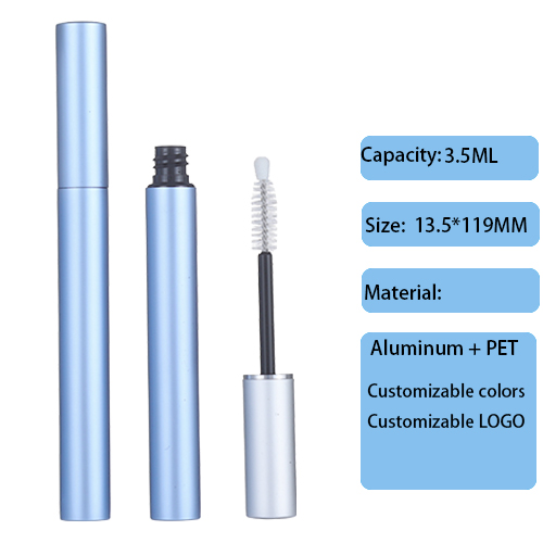 13.5MM high-end simple alumina eye black tube 3.5ML aluminum eyelash container set