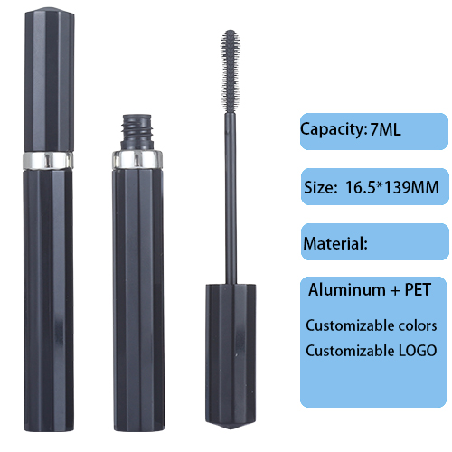 Classic round 7ml aluminum eye black tube, empty tube, eye black tube with silk screen printing, cosmetic packaging material