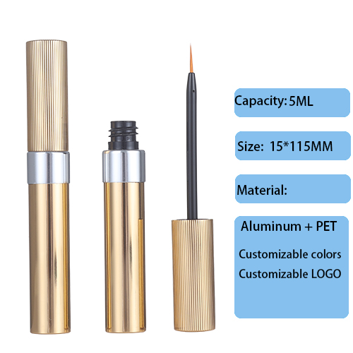 Round tube aluminum tube packaging material 15mm eye black tube dyeing mascara empty tube hair tidying liquid tube customization