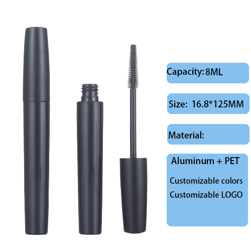 New replaceable 8ml eye black tube with aluminum shell, metal tube, plastic inner bottle, customizable craft, empty tube