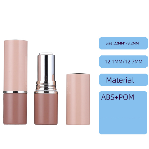 Circular plastic sealed lipstick container 