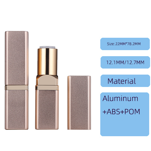 Aluminum plastic square buckle lipstick tube