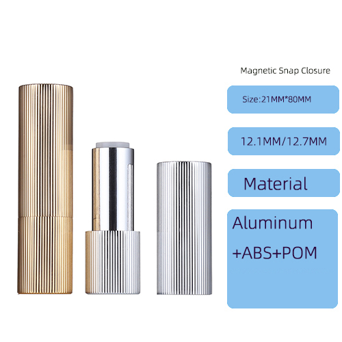 Aluminum magnetic lipstick container