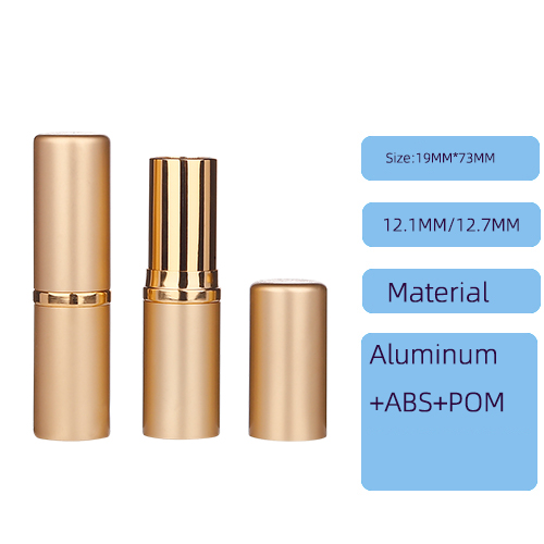 Circular aluminum-plastic buckle with center lipstick container