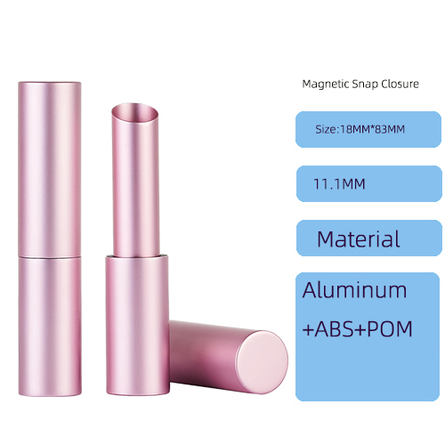 Circular magnetic aluminum lipstick tube packaging
