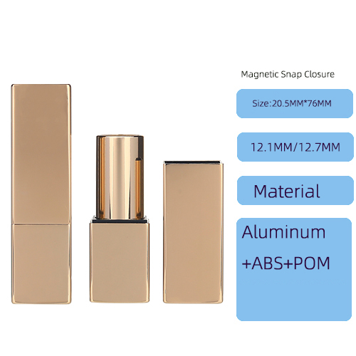 Square magnetic buckle aluminum lipstick tube container