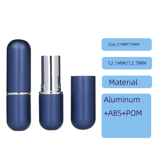 Circular buckle aluminum lipstick tube empty tube