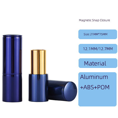 Round magnetic buckle aluminum lipstick tube empty tube