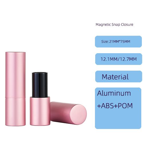 Round aluminum magnetic suction lipstick tube empty tube