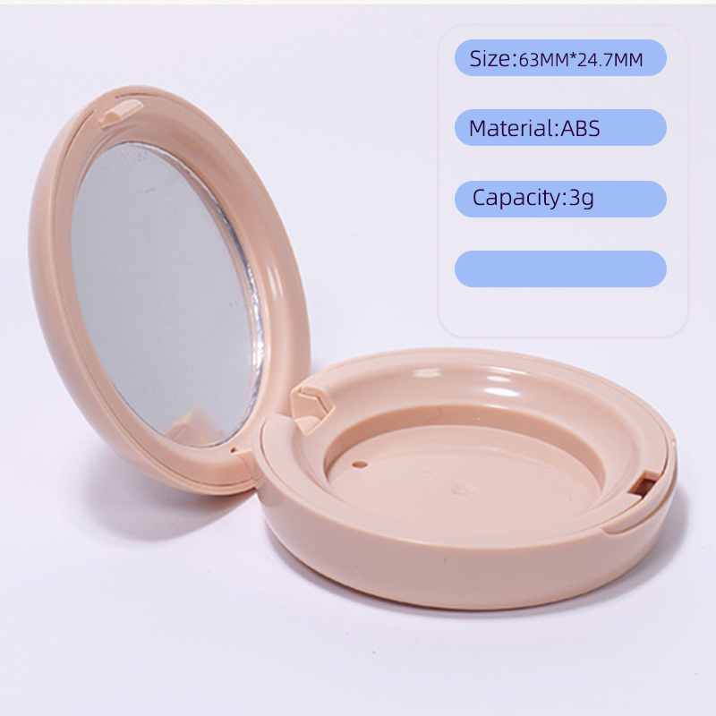 Circular plastic powder box packaging