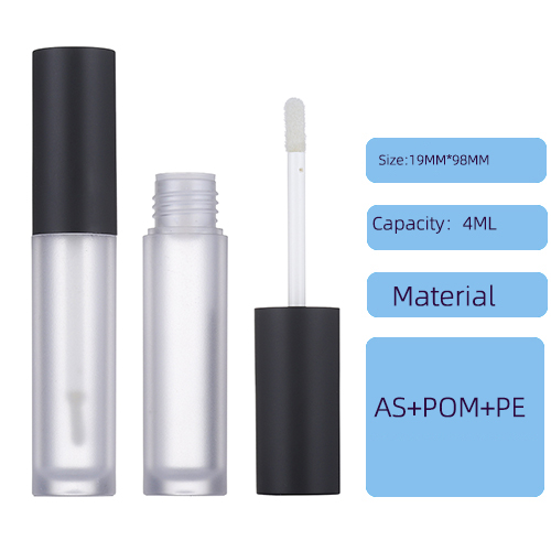 Round lip glaze lip color bottle 4ml concealer liquid liquid foundation transparent plastic bottle color packaging