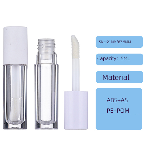 Round lip glaze hollow tube thick rod thumb brush head lip color powder blusher tube