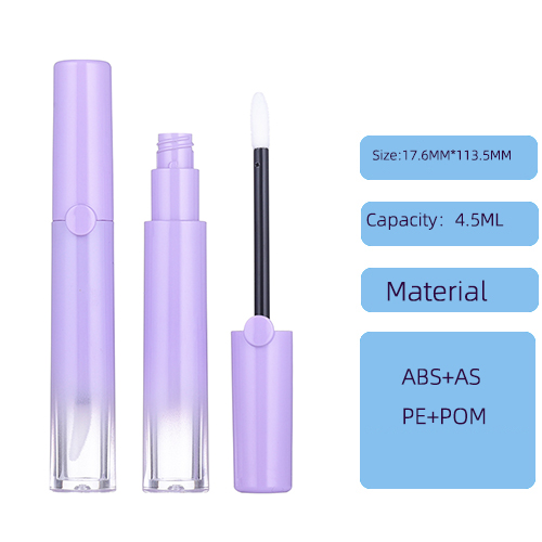 Cosmetic packaging concealer empty tube oval lip glaze tube with middle section