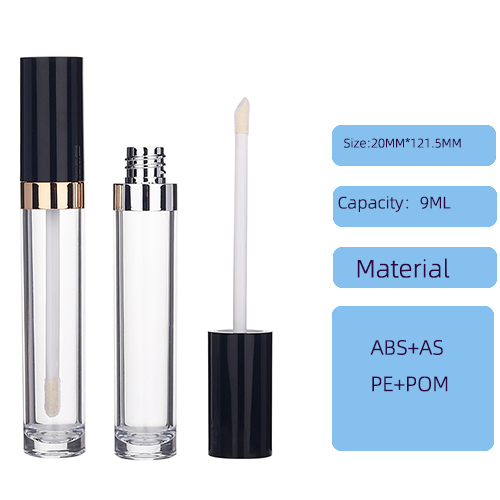 Cosmetic packaging concealer empty tube with middle section round lip glaze tube