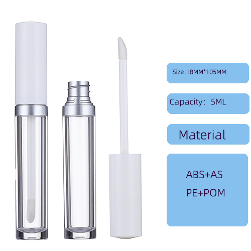 Cosmetic packaging concealer empty tube with middle section 5ML round lip glaze tube