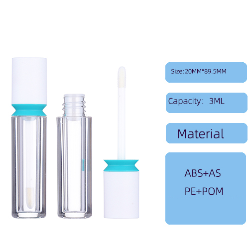 Lip enamel tube packaging material, lip gloss paste, high-end liquid, empty tube plastic, transparent circular