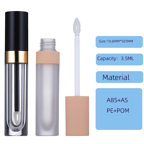 Round pink lip glaze hollow tube cosmetic packaging material DIY transparent bottling bottle manufacturer